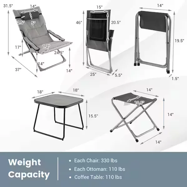 costway chair model 5t0329347 parts manual