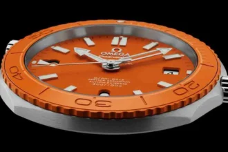 44.1mm orange omega planet ocean bezel insert
