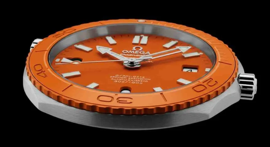 44.1mm orange omega planet ocean bezel insert