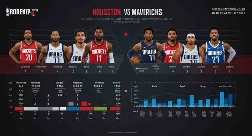 houston rockets vs dallas mavericks match player stats